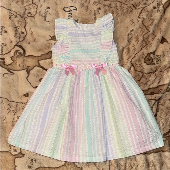 🖤BONNIE JEAN PASTEL EASTER DRESS SIZE 4T🖤 - Picture 2 of 9